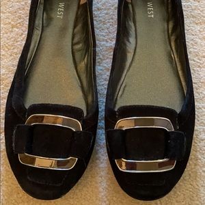 Nine West Black Suede Flats